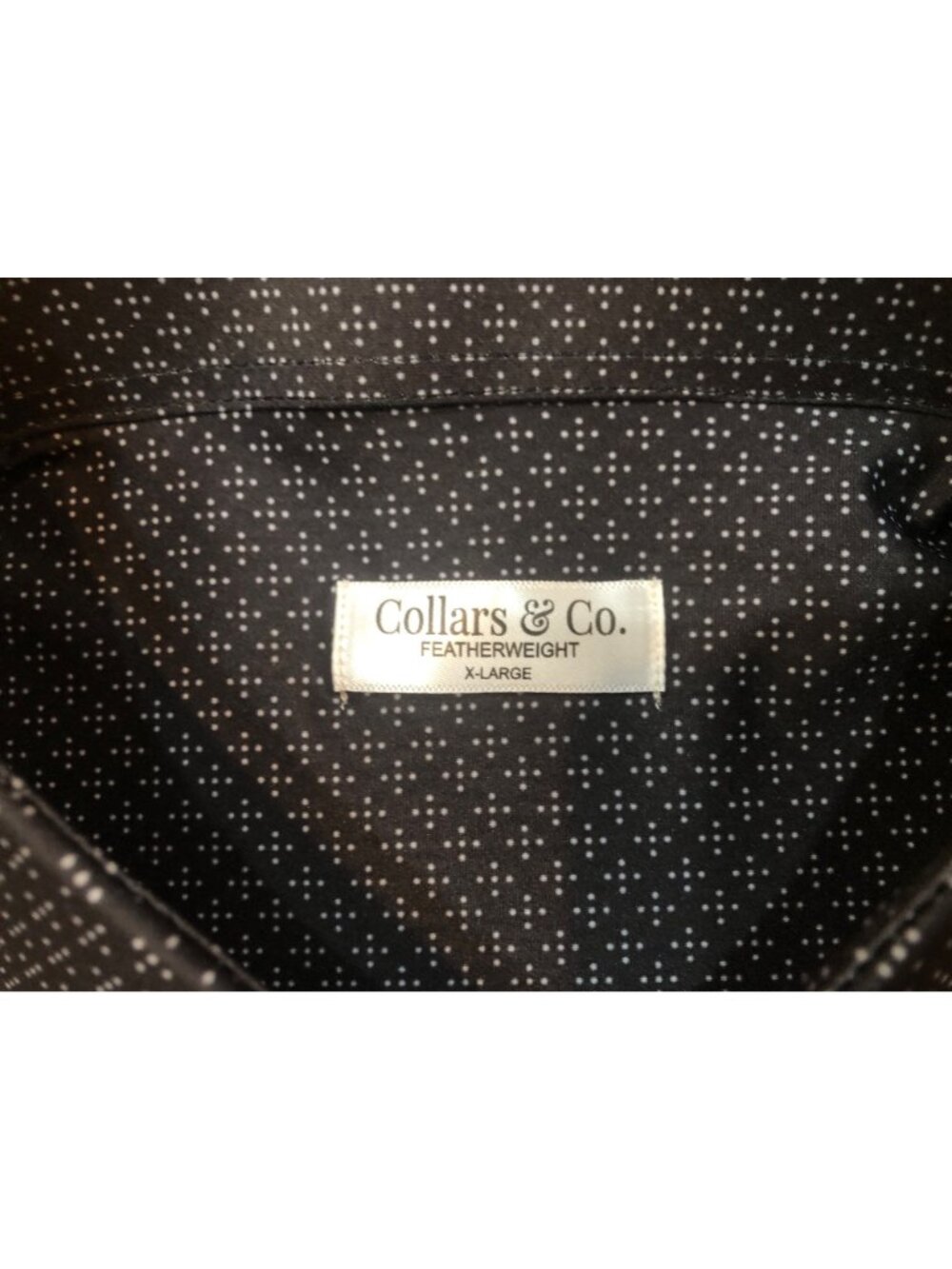 Collars & Co Featherweight Matrix Dress Collar Flex Performance Polo Shirt Sz XL - Picture 3 of 8